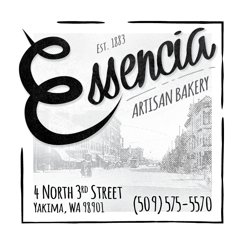 Essencia Artisan Bakery
4 North 3rd Street
Yakima, WA 98901
509-575-5570